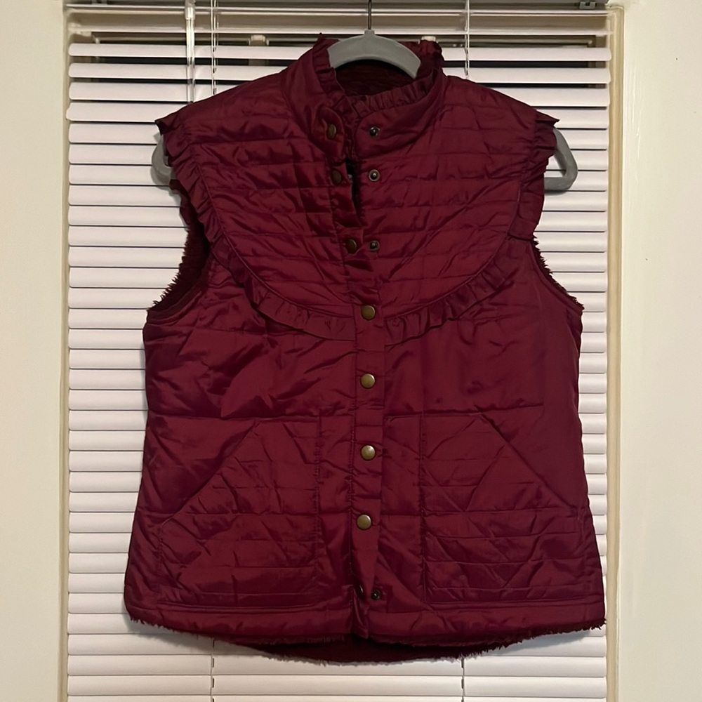 Free People Size Small Maroon Vest